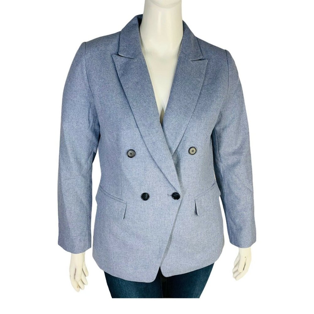 NWT LOFT MELANGE DOUBLE BREASTED MODERN BLAZE - Picture 3 of 9